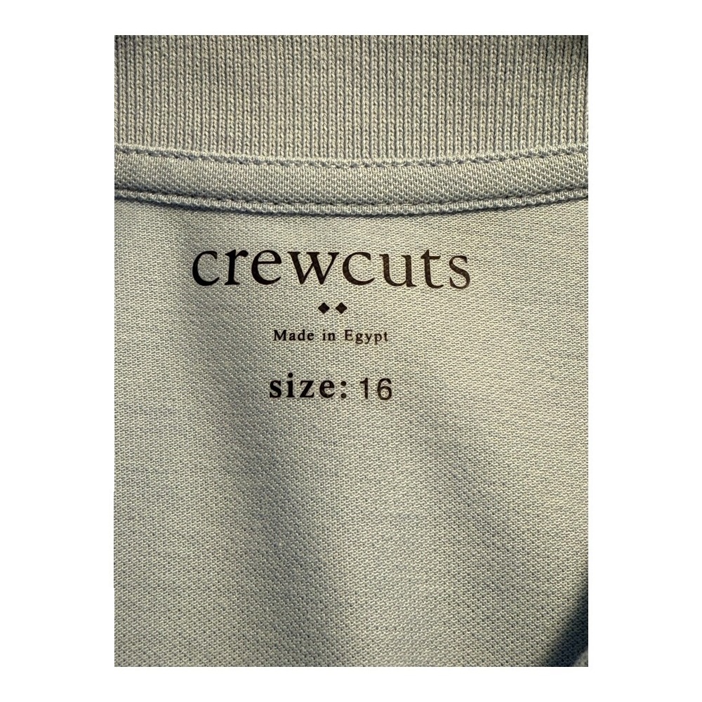 NEW Crewcuts Polo Shirt Soft Cotton Short Sleeve Light Blue Kids Size 16‎ - Picture 4 of 7